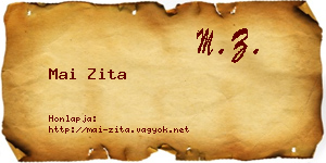 Mai Zita névjegykártya