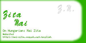 zita mai business card